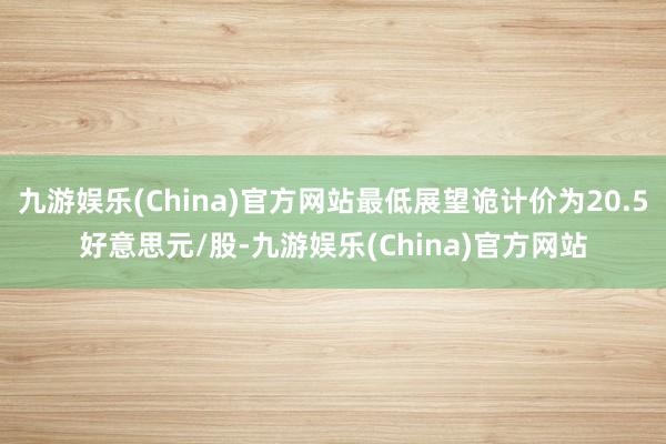 九游娱乐(China)官方网站最低展望诡计价为20.5好意思元/股-九游娱乐(China)官方网站